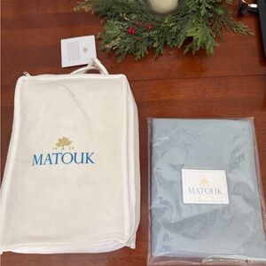 Matouk Montreux Boudoir Pillow & Webster Sham in Hazy Blue